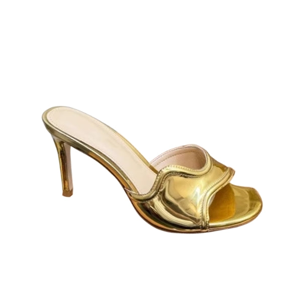 MAVRU Patent Leather Mules Sandals
