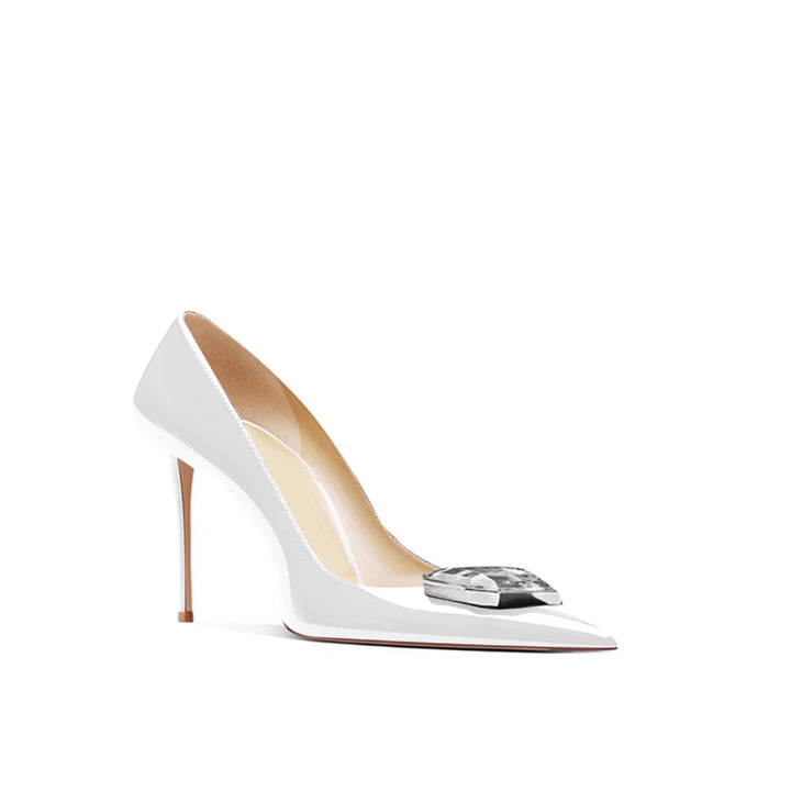 MEKOR Diamante Mid Heel Pumps - 6cm