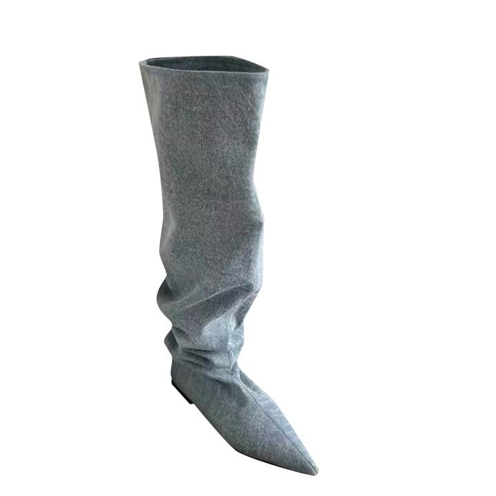 MELIU Denim Knee High Boots