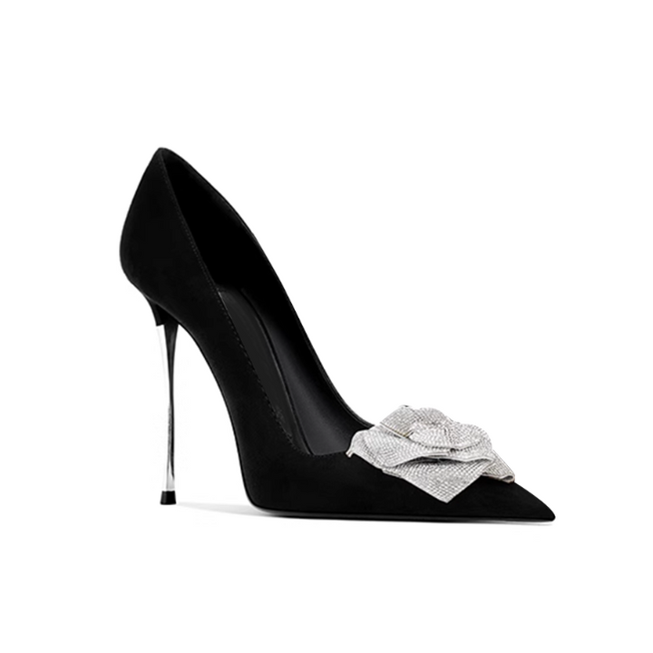 MELLA Diamante Flower High Heel Pumps - 10cm