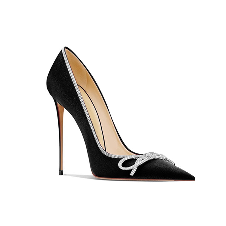 MOIGA Diamante Bow High Heel Pumps - 10cm