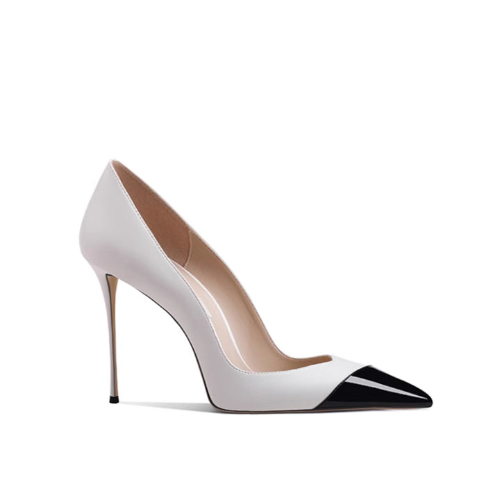 MOREY Bi-Color Mid Heel Pumps - 6cm