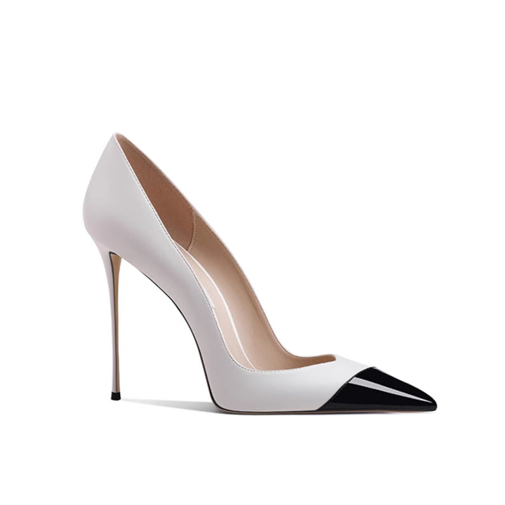 MOREY Bi-Color Mid Heel Pumps - 8cm