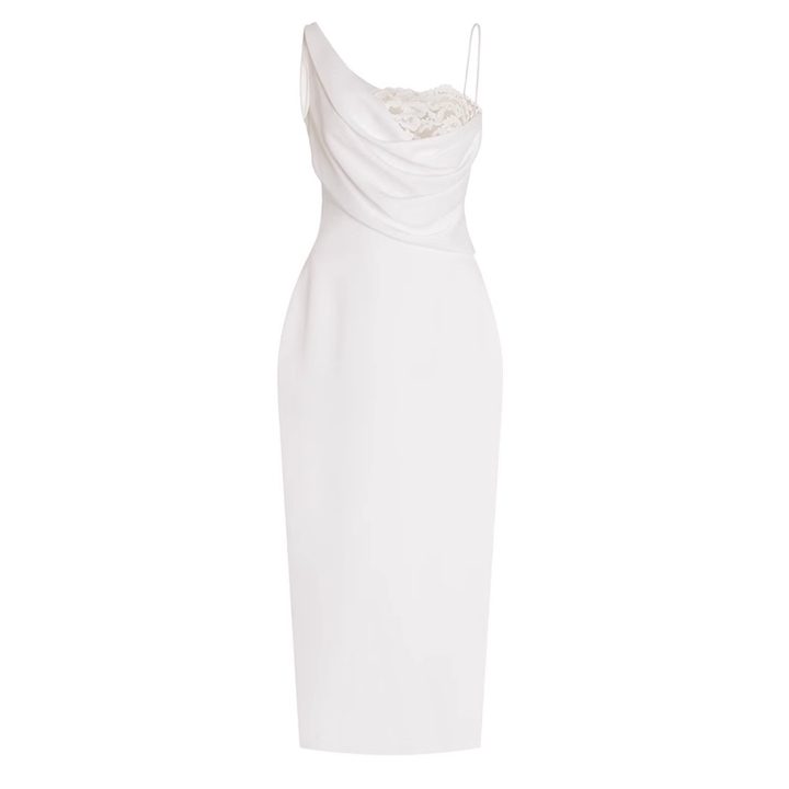 MUJEA One-Shoulder Evening Dress Gown