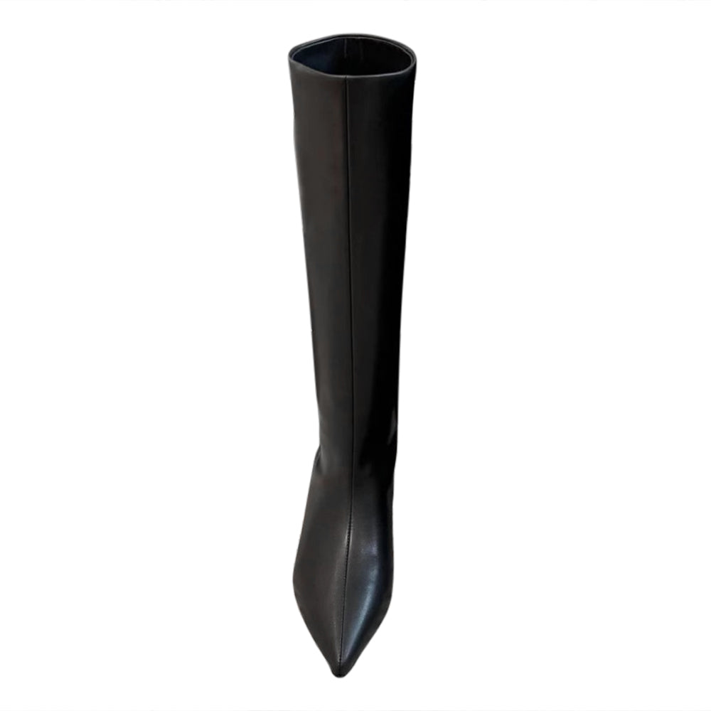 MUVIE Kitten Heel Knee High Boots