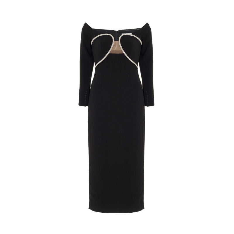 NASHE Off-Shoulder Evening Dress Gown