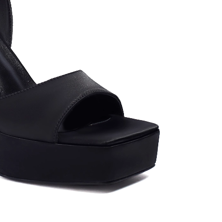 NAVCO Ankle Strap Satin Platform Sandals