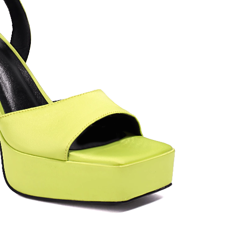 NAVCO Ankle Strap Satin Platform Sandals