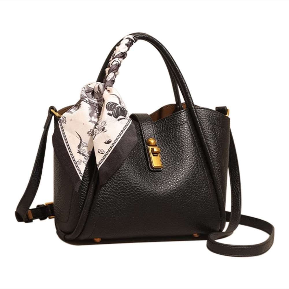 NAVTO Scarf Metal Lock Tote Bag