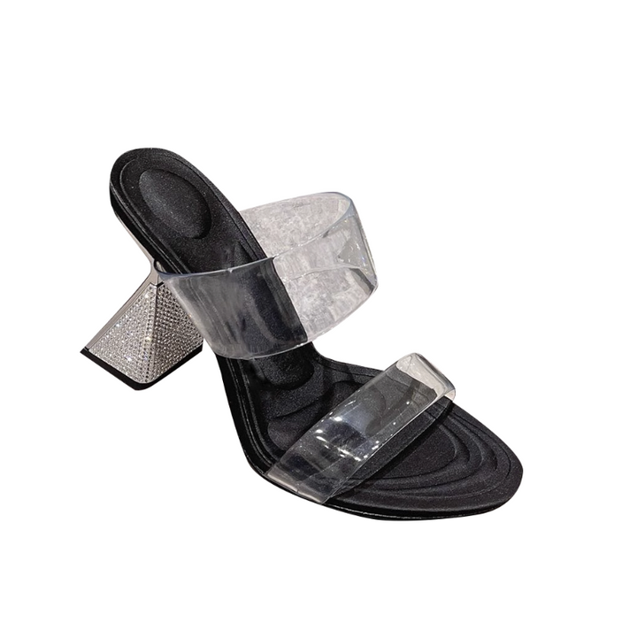 NEUCA Diamante PVC Mules Sandals - 10.5cm