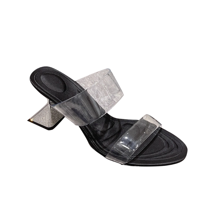 NEUCA Diamante PVC Mules Sandals - 8.5cm