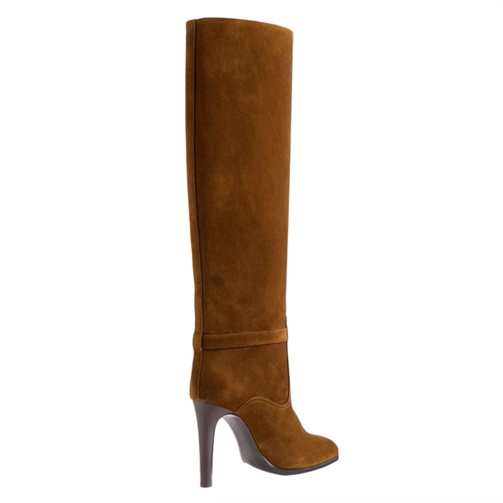 NEVKO Suede Stiletto High Heel Knee High Boots
