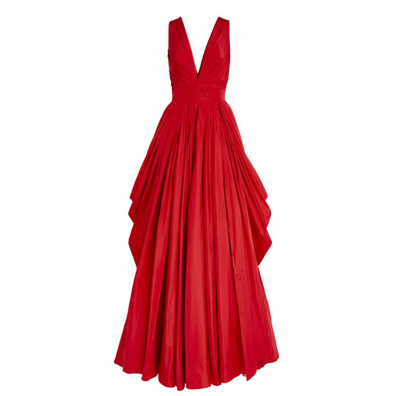 NUICK Deep V Evening Dress Gown