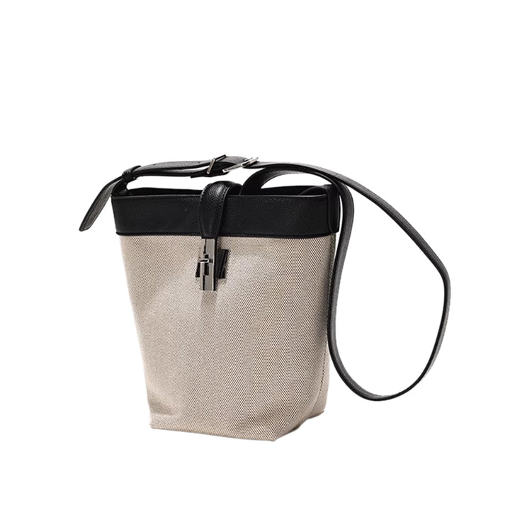 NUSTO Metal Lock Bi-Color Bucket Bag