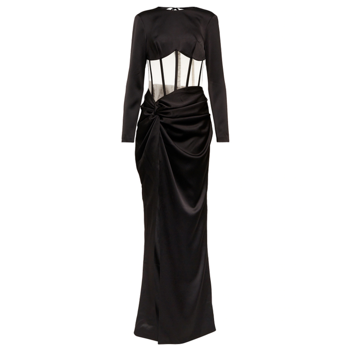 QUTCA See Through Evening Dress Gown