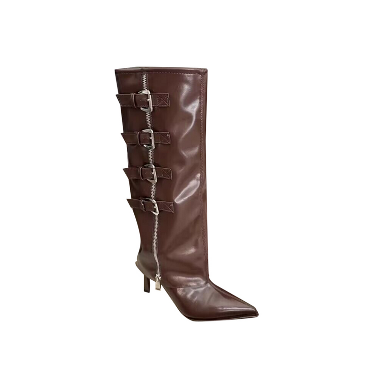 RAHEL Buckled Knee High Boots