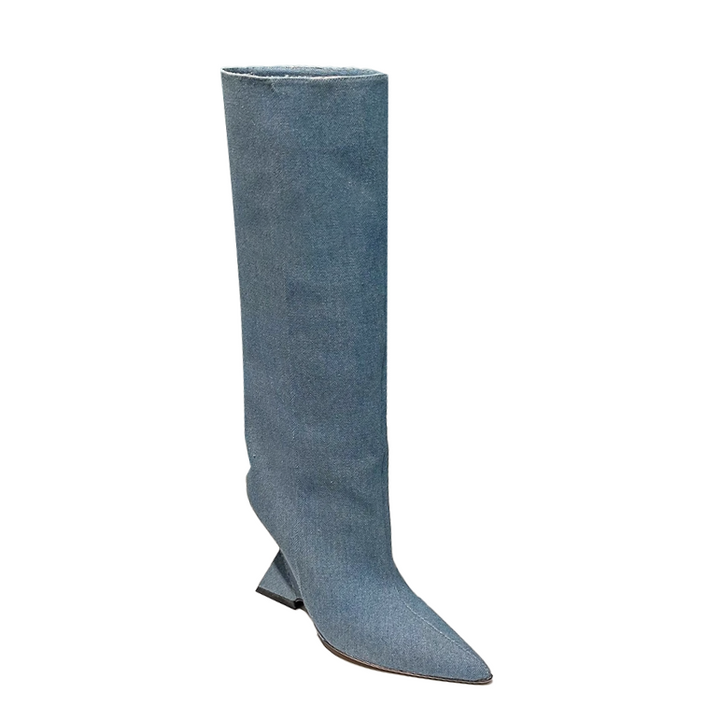 KUIZA Sculptured Heel Over The Knee Boots