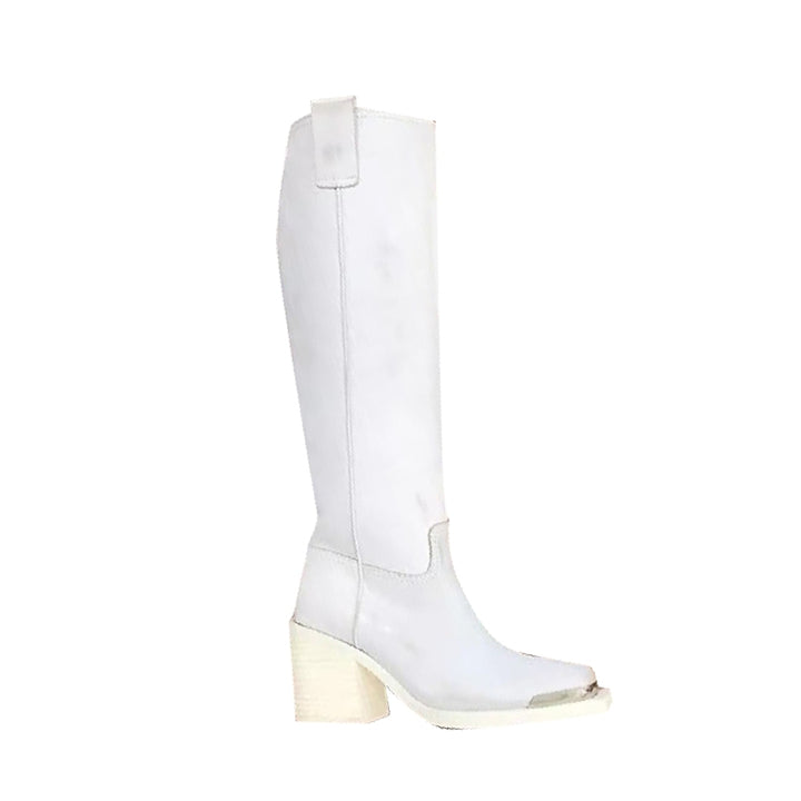 RALOU Metal Plated Knee High Boots