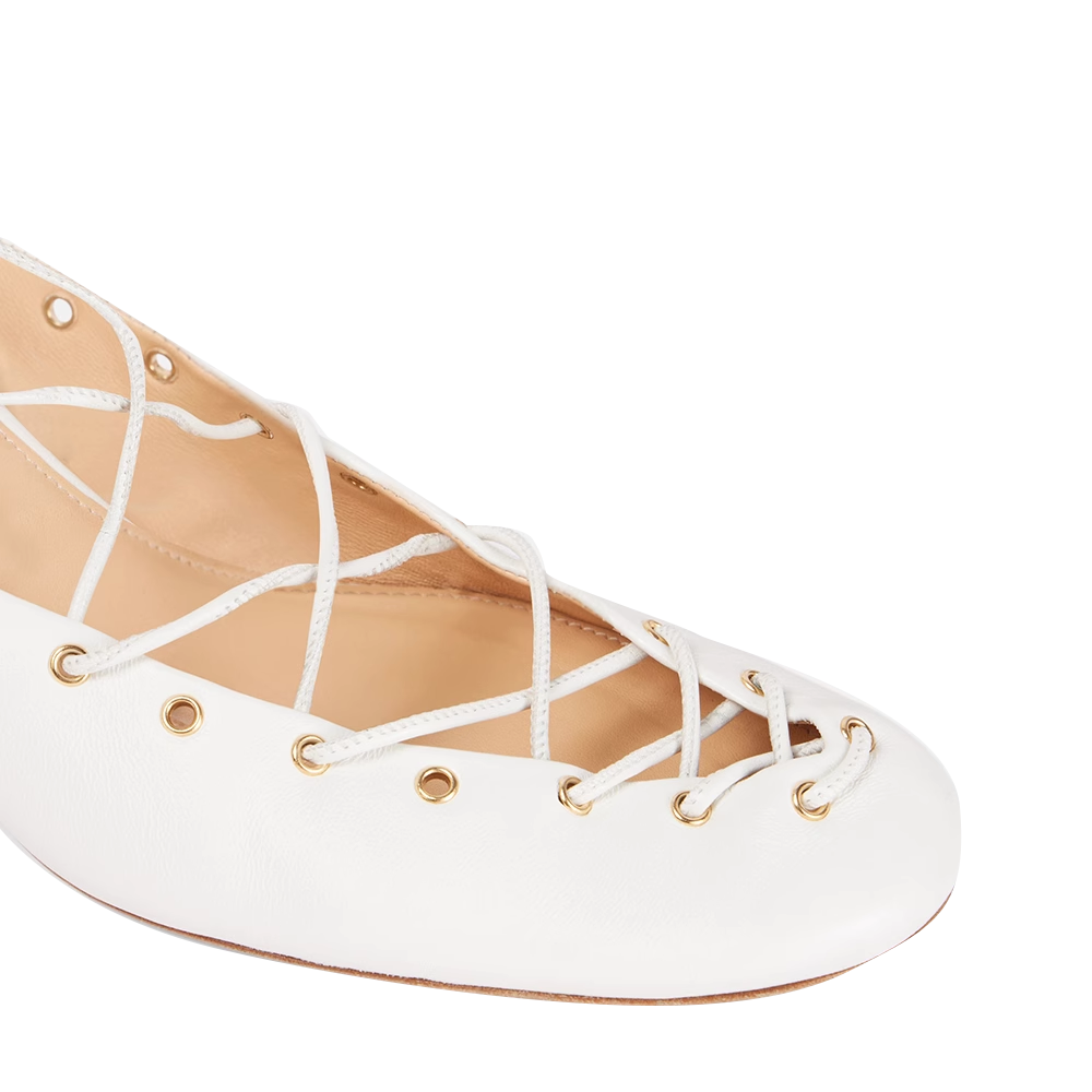 RANUD Lace Up Kitten Heel Sandals