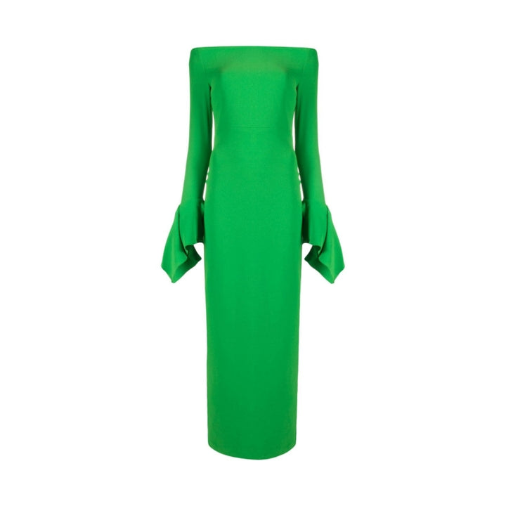 RAVCE Off-Shoulder Bell Sleeves Evening Dress Gown
