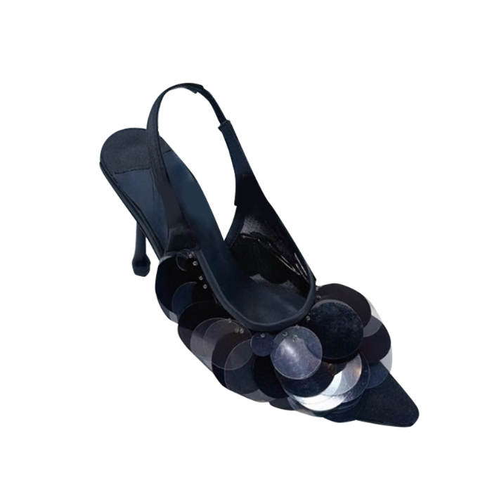 RAVON Sequinned High Heel Sandals