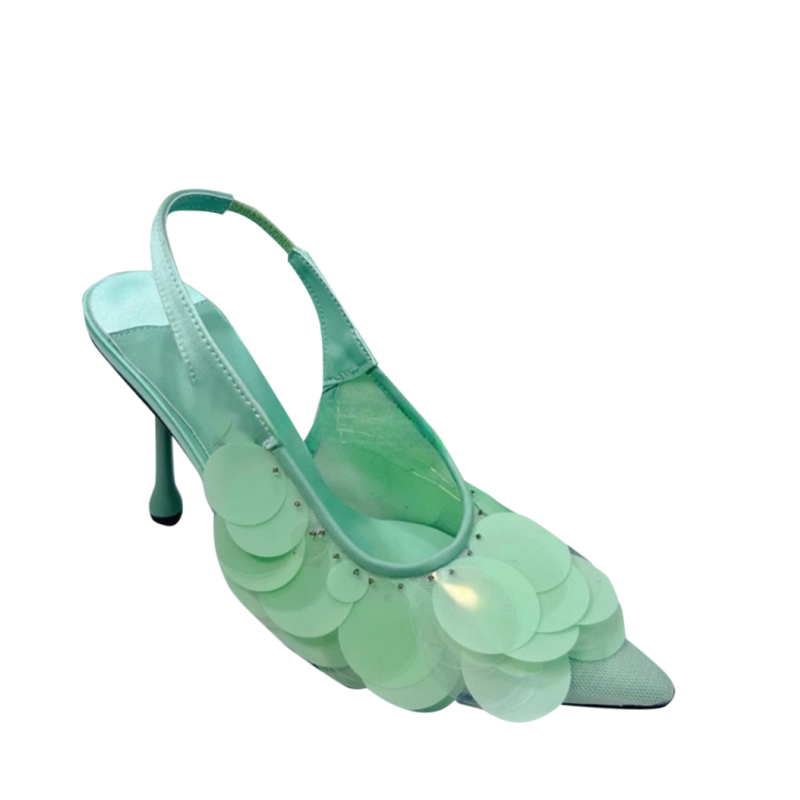 RAVON Sequinned High Heel Sandals