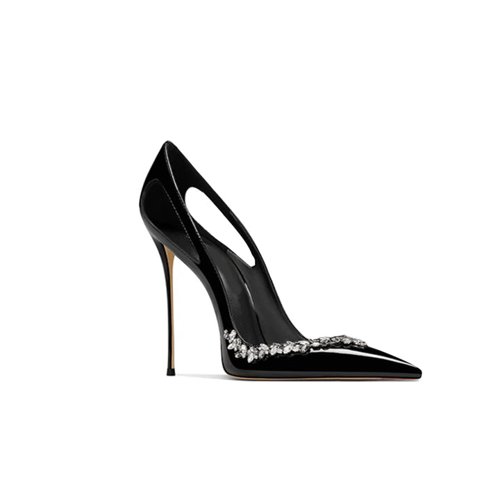 REKIN Diamante Mid Heel Pumps - 8cm
