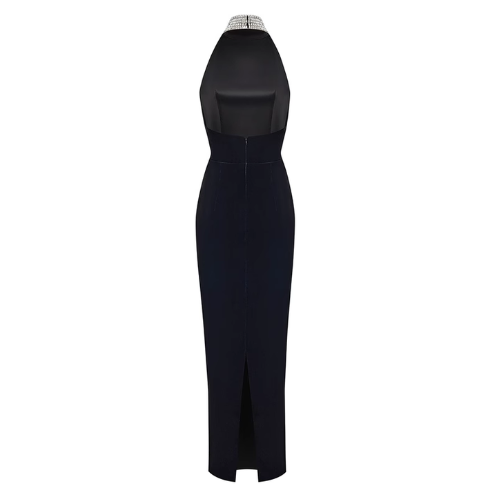 RETVI Diamante Maxi Evening Dress Gown