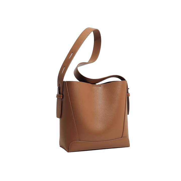 REVNA Leather Bucket Bag