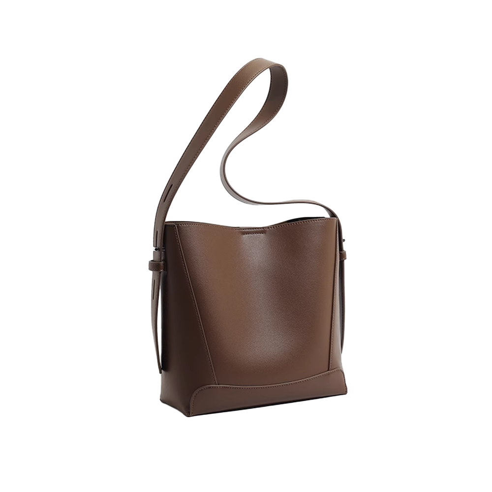 REVNA Leather Bucket Bag