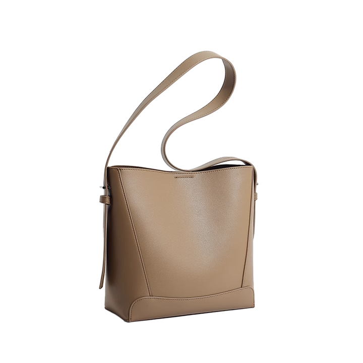 REVNA Leather Bucket Bag