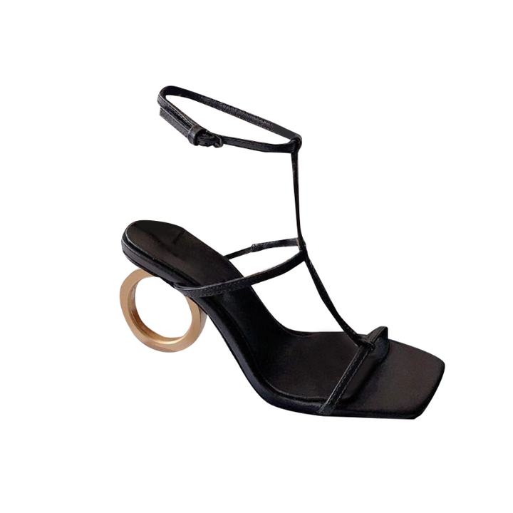 ROAIT Ankle Strap Sculptured Heel Sandals