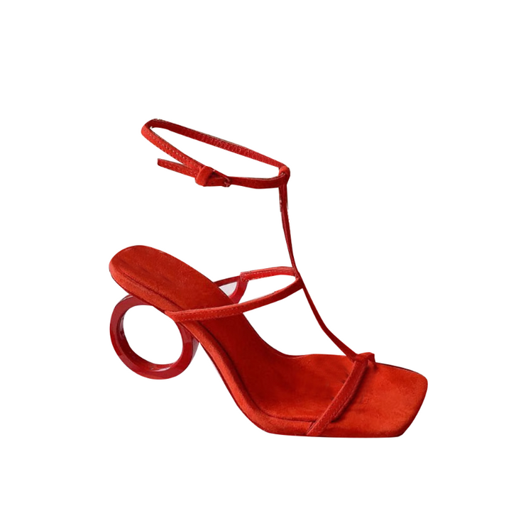 ROAIT Ankle Strap Sculptured Heel Sandals