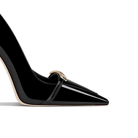 ROVUA Metal Embellished Mid Heel Pumps - 8cm