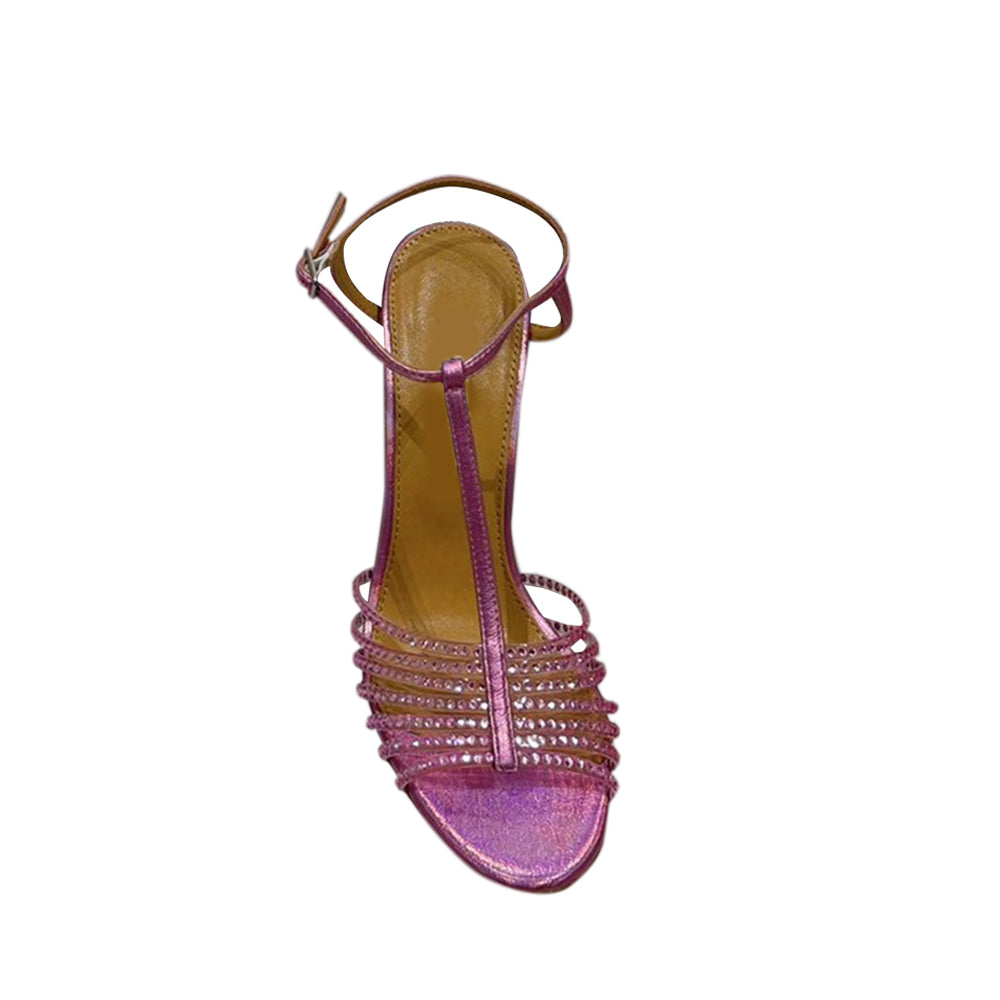 RUECA Diamante Ankle Strap High Heel Sandals