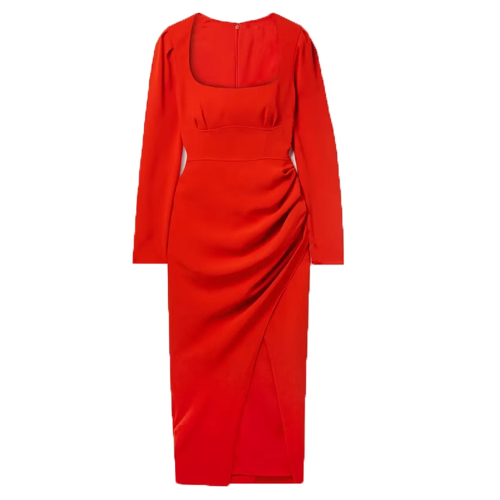 RUNBO Long Sleeves Slip Evening Dress Gown