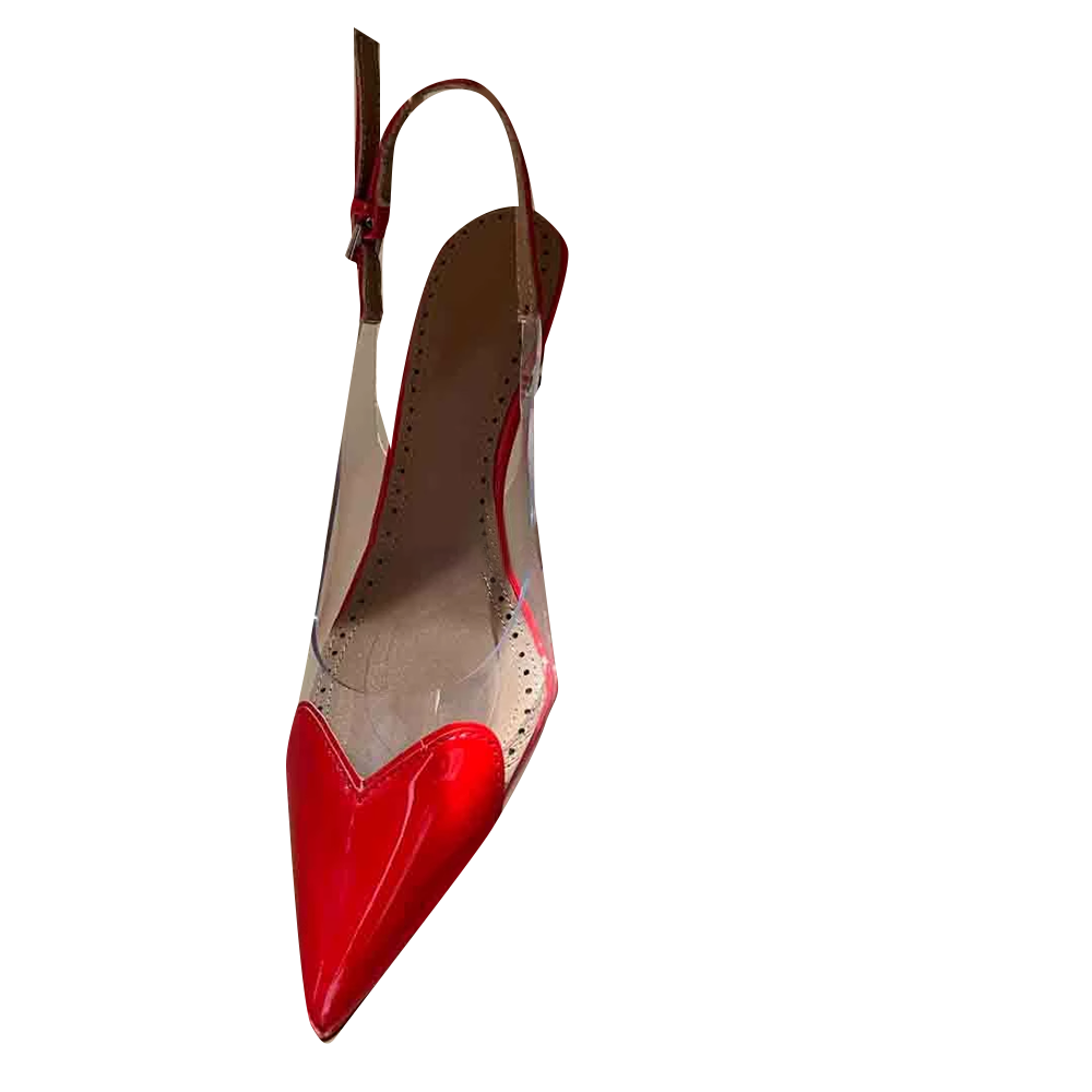 RUTCI PVC Mid Heel Sandals