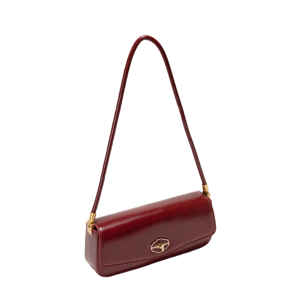 RUVTI Metal Lock Cross Body Bag