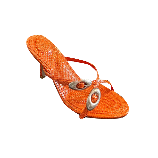 SANBE Metal Embellished Mules Sandals