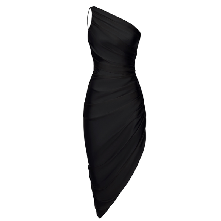 SARUV Asymmetric Hem Evening Dress Gown