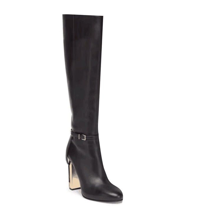 SEKIL Cut Out Heel Knee High Boots