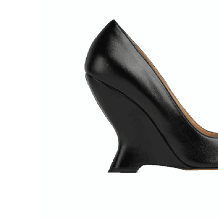 SEKUE Leather Wedged Heel Pumps