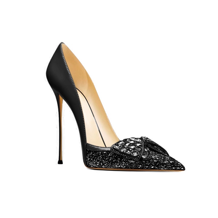 SEMAI Diamante Bow High Heel Pumps - 10cm