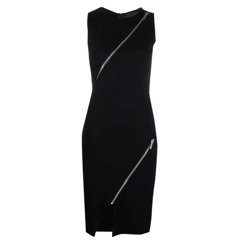 SEROB Zip Embellished Evening Dress Gown