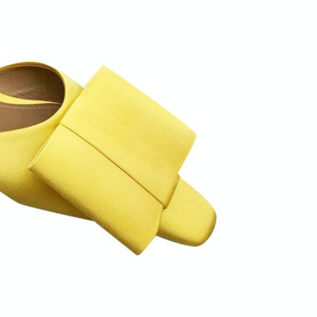 SIDIN Bow Satin Slippers Slides