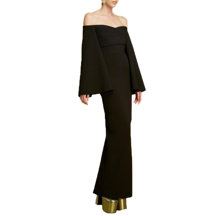 SLAUS Off-Shoulder Evening Dress Gown