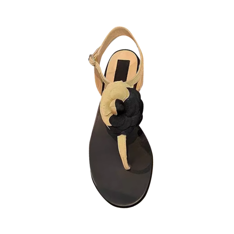 SODEV Flower Flip Flop Flat Sandals