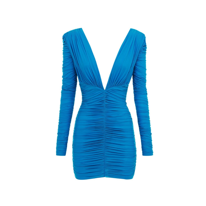 SOECA Deep V Mini Evening Dress Gown