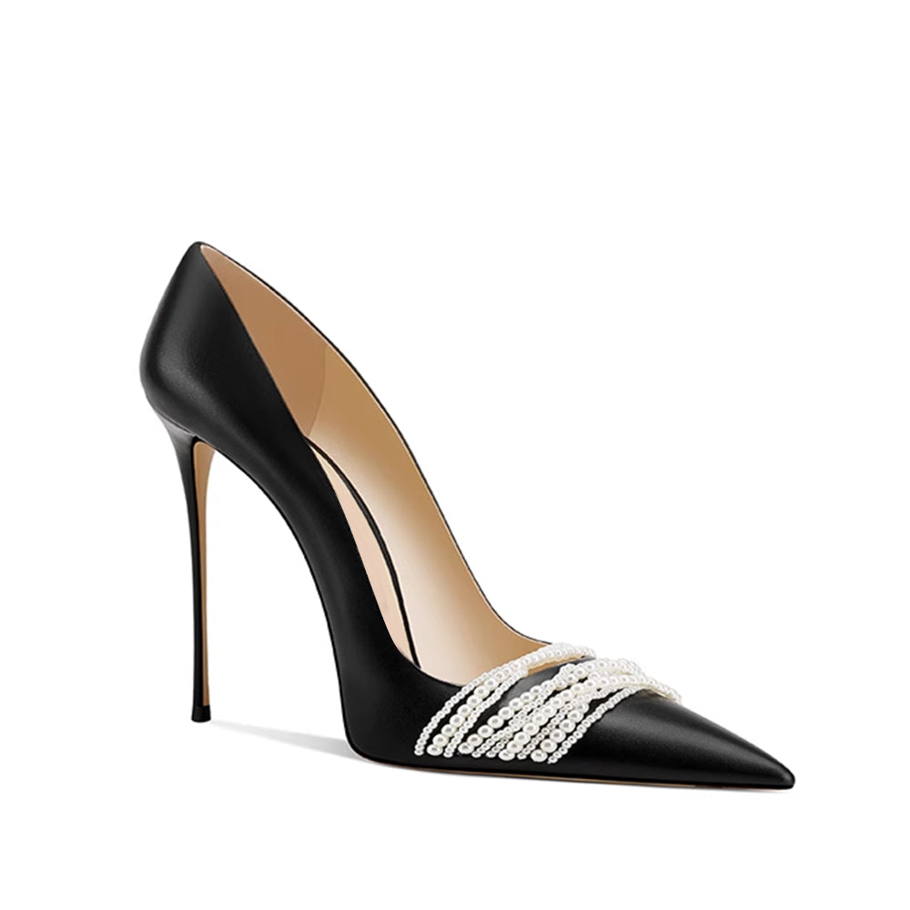 SOLRA Pearl Mid Heel Pumps - 8cm
