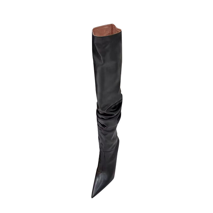 SRONA Leather Over The Knee Boots